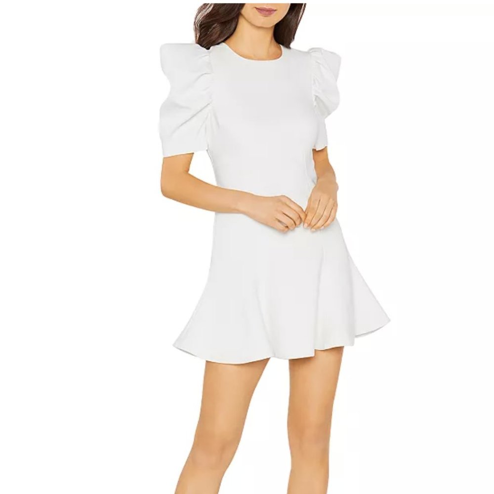 Likely Alia Puff Sleeve A-Line Dress